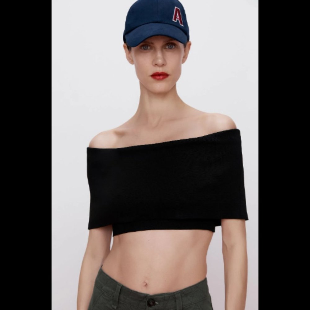 Zara Cropped Knit Top